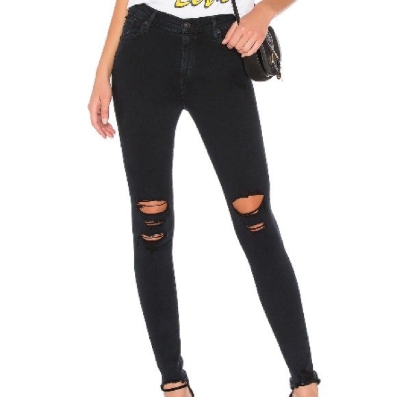 Agolde Sophie Hi Rise Distressed Skinny Jeans - Picture 1 of 5